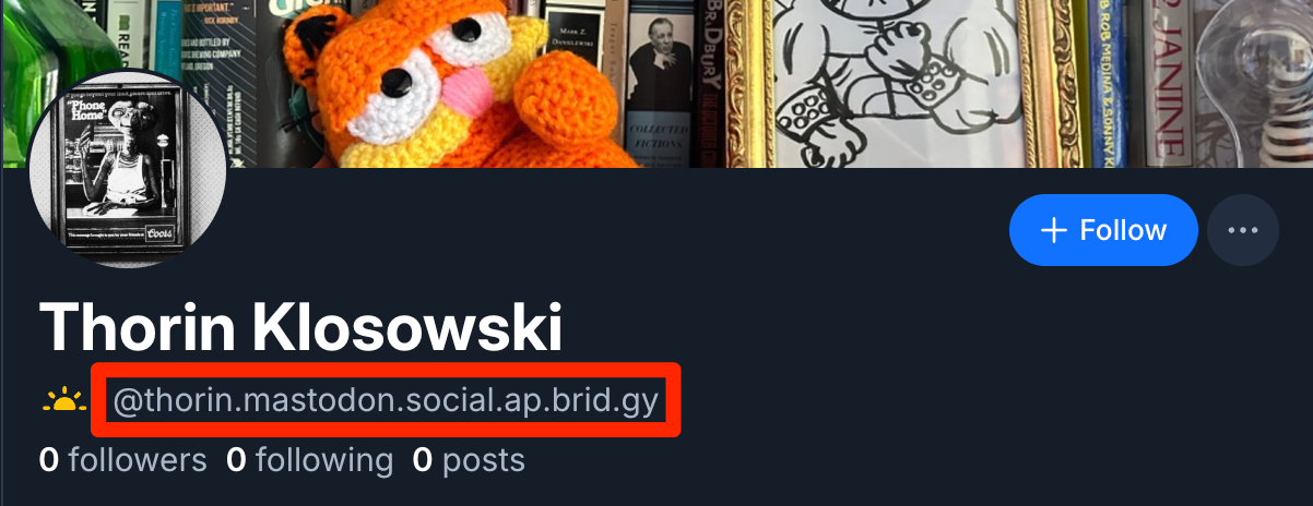ejemplo de un perfil de usuario de mastodon visto desde threads